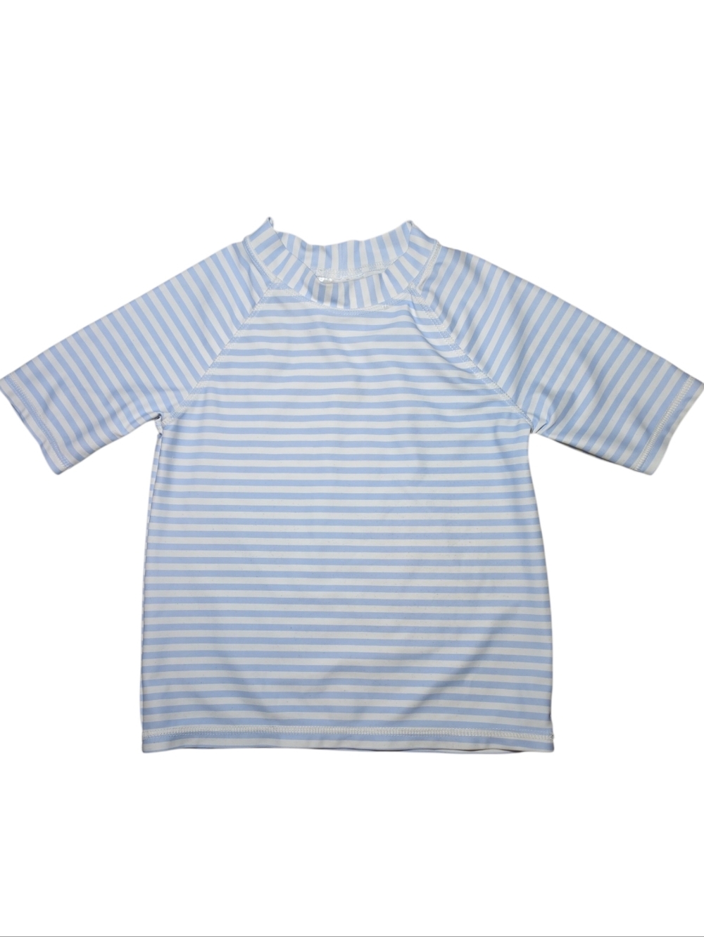 H&M Light Blue & White Stripe Toddler Rashguard - 3/4t